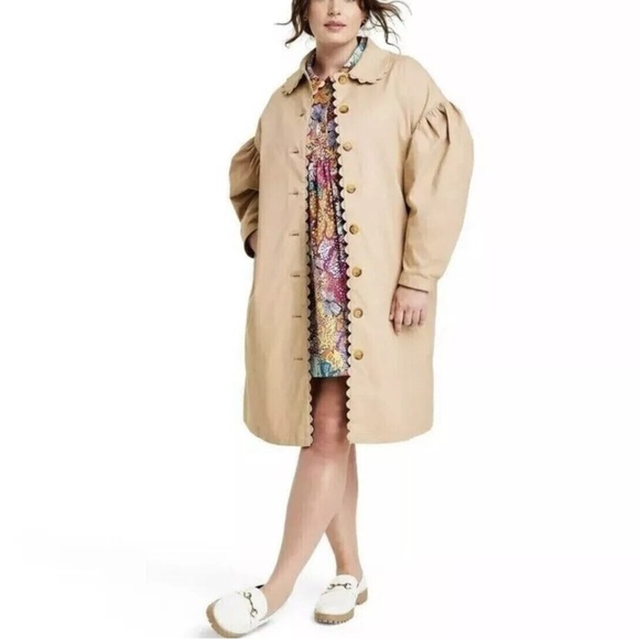 Kika Vargas X Target Charlotte Khaki Jacket Coat Size 3X NWT - Picture 3 of 9